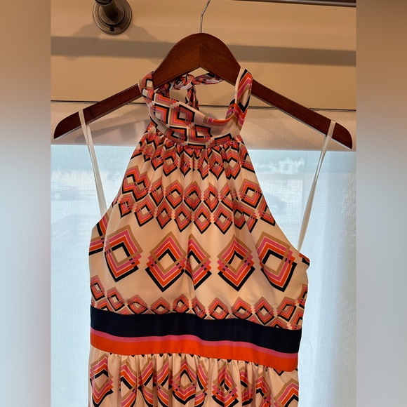 Eliza J NWT Missy Geometric Halter Maxi Dress - Picture 8 of 14